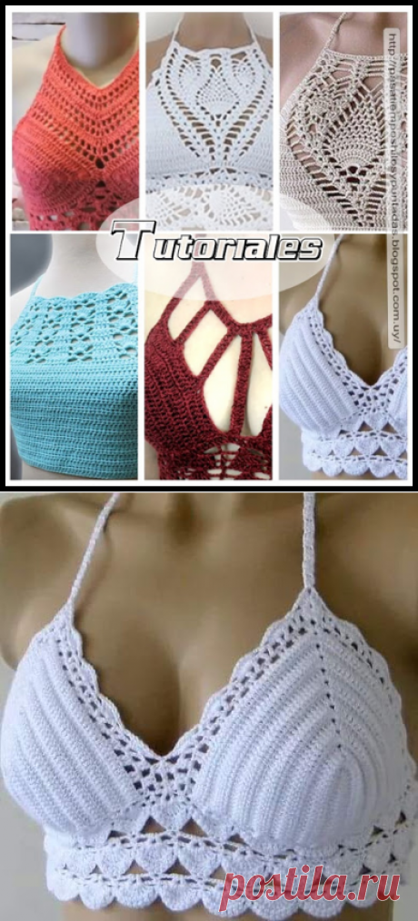Pasatiempos entre hilos y puntadas: Crop top crochet