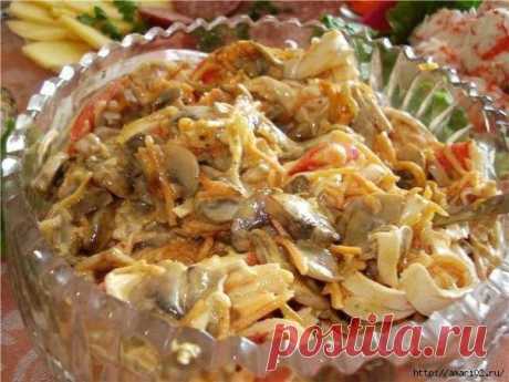 С КРАБОВЫМИ ПАЛОЧКАМИ И ГРИБАМИ. - Блог Марина на 24open.ru