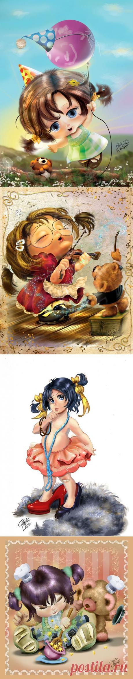 Очаровательные иллюстрации Cris de Lara - С миру по нитке, а у меня блог.