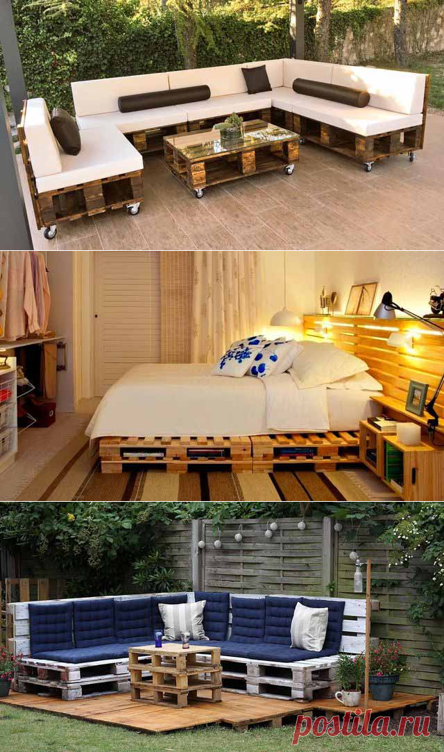 Мебель из поддонов: 100 фото самых удачных идей