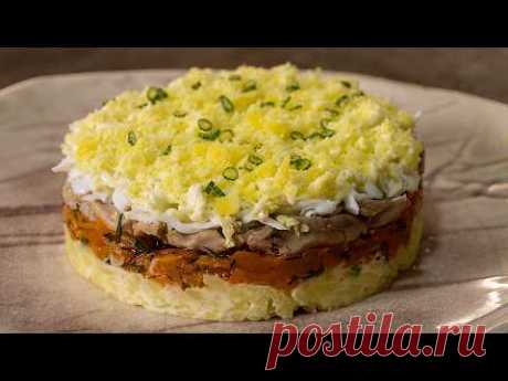 Салат Мимоза по-камчатски. Без рыбы и крабов