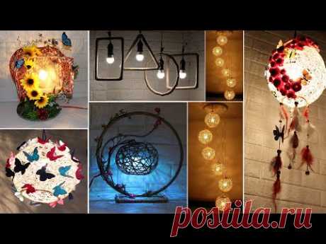 10 Jute craft Lamp with Balloon | Home decorating ideas handmade