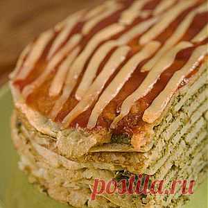 Блинный пирог с травами и грибной начинкой рецепт – выпечка и десерты.