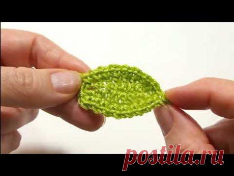 Листья крючком *Crochet leaves* Как связать листочек для начинающих. Ирландские листики Урок 372