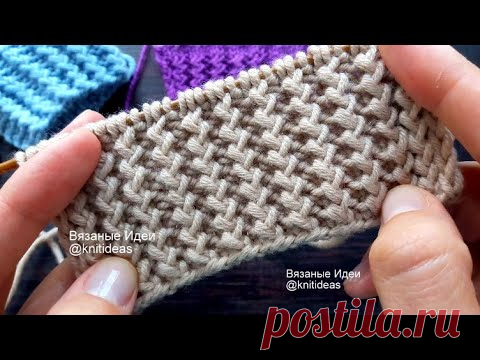 ОЧЕНЬ КРАСИВАЯ РЕЗИНКА СПИЦАМИ! Резинка колосок или французская резинка.