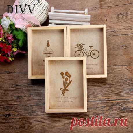 DIVV Топ Grand 13*9.7*3.3 см Семья Старинные Фоторамки Домашнего Декора Деревянные Свадебные Фотографии Кадры Vinatage Семейные Рамки купить на AliExpress