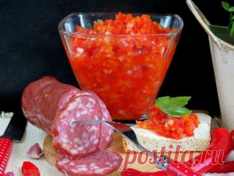 Острая закуска из чеснока и перцев