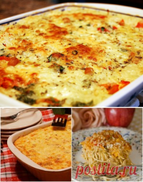 Кассероль из спагетти с курицей | Vkusno.co - готовим легко!