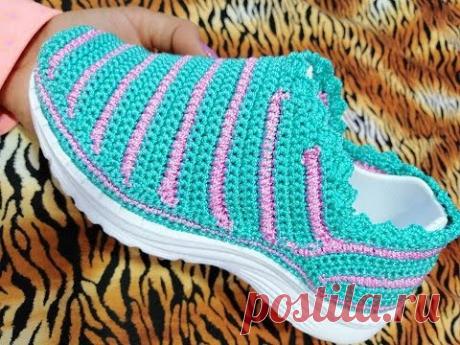 COMO FORRAR EN CROCHET MIS ZAPATOS ( RETO NAVIDAD)