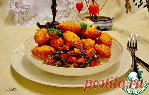 Крабовые пышки-малышки с томатной сальсой - кулинарный рецепт