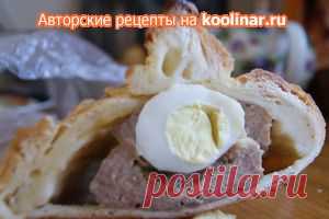 Мясной рулет в тесте. Рецепт c фото, мы подскажем, как приготовить!