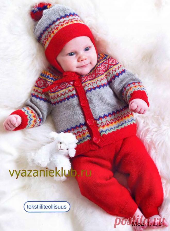 Жакет, штанишки и шапочка - Для детей до года - Каталог файлов - Вязание для детей