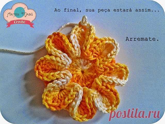Яркие броши — цветы, связанные крючком — Делаем руками
