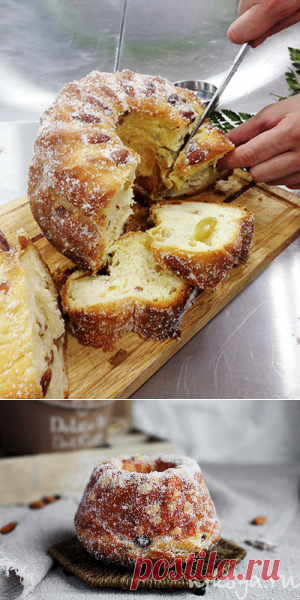 Куглоф - сдобная бриошь с изюмом и миндалем. На Пасху... | Н. Тарасова
