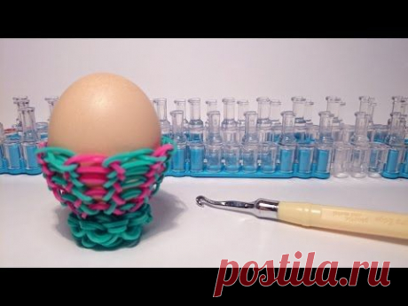 ПОДСТАВКА (ОПЛЕТКА) ДЛЯ ЯЙЦА, Радужки Rainbow Loom
