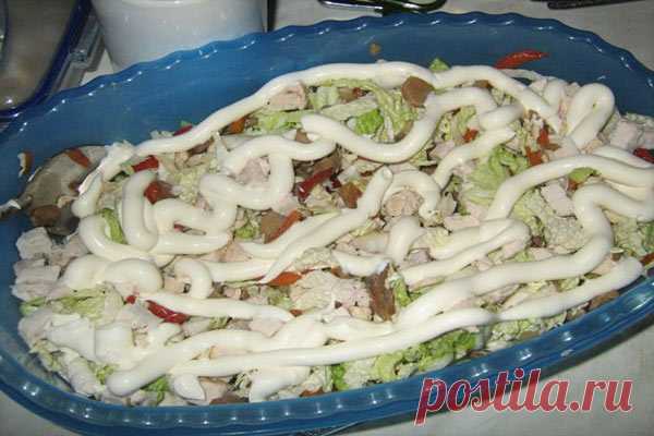 Салат «Царица» с курочкой и овощами — Сад Заготовка