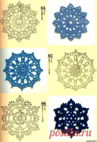 Вязания круглых мотивов крючком. Как вязать круглые мотивы крючком. - Схемы вязания мотивов - Схемы для вязания - Уроки вязания крючком - Вязание крючком, схемы для вязания крючком