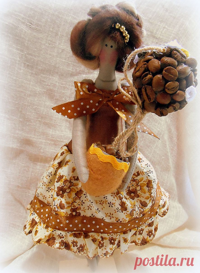 Тильда КоФеюшка с кофейным деревом