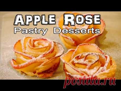 Apple Rose Pastry Dessert - YouTube