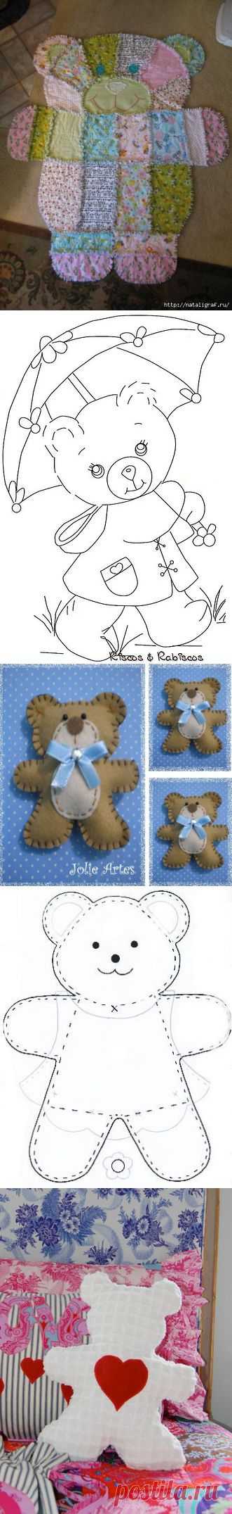 Мишутки. Подборка с выкройками..