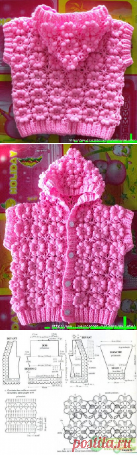 Uncinetto d'oro: Meravigliosa giacca di pizzo a rose!!! (per bimbi).