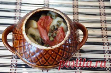 Окорочка в горшочке с картошкой, грибами и помидорами рецепт с фото пошагово - 1000.menu