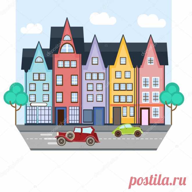 depositphotos_100317620-stock-illustration-city-street-with-colorful-houses.jpg (1024×1024)