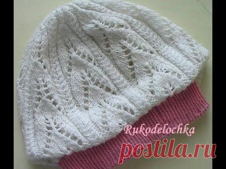 Берет спицами - YouTube