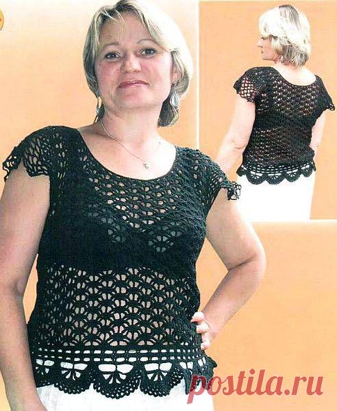 Ажурный топ (крючок)