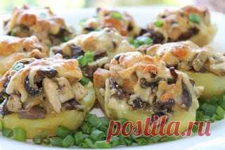 Самые вкусные рецепты: Картошка с курицей и грибами