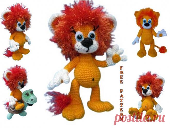 Лев и Черепаха Амигуруми Бесплатный шаблон - Amigurumibook.com