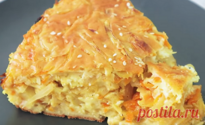 Самый вкусный КАПУСТНЫЙ ПИРОГ — минимум теста, максимум начинки — Вкусно!