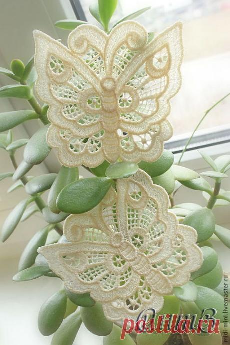 Вышитая аппликация ажурная бабочка нашивка кружевная – заказать на Ярмарке Мастеров – 3N0APRU | Аппликации, Москва