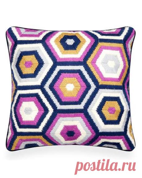 Джонатан Адлер лаванды Уорт-Авеню Подушка Барджелло и соответствующие элементы