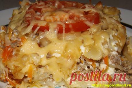 Запеканка с макаронами и фаршем. Подробный рецепт с фото