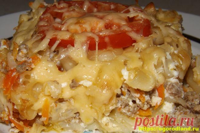 Запеканка с макаронами и фаршем. Подробный рецепт с фото