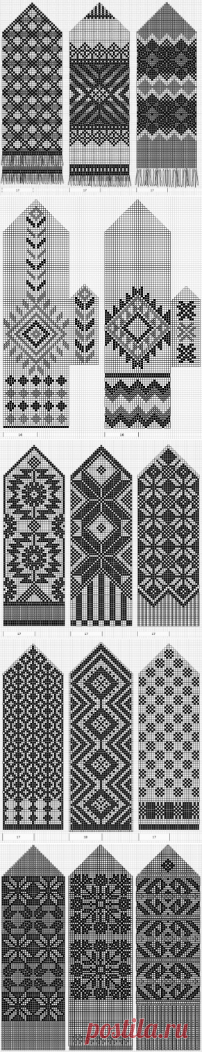 Варежки.Старинные узоры.