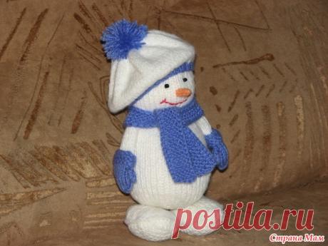 Вяжем снеговика спицами. - Вязание - Страна Мам