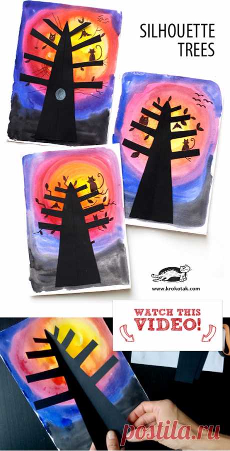 SILHOUETTE  TREES Educational and craft activities for kids and parents