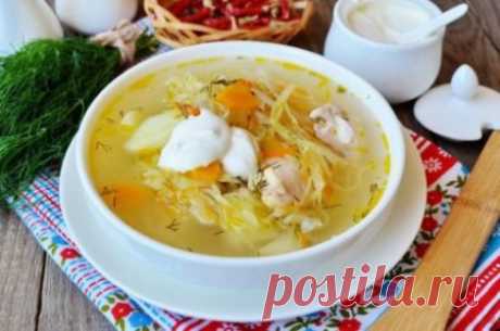 Суп с квашеной капустой и курицей | Краше Всех
