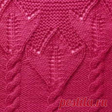 Вязание спицами. Узор «Тюльпаны» » Женский Мир