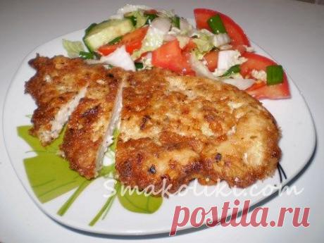 Отбивные из куриного филе в сырном кляре. Пошаговый рецепт с фото на Smakoliki.com
