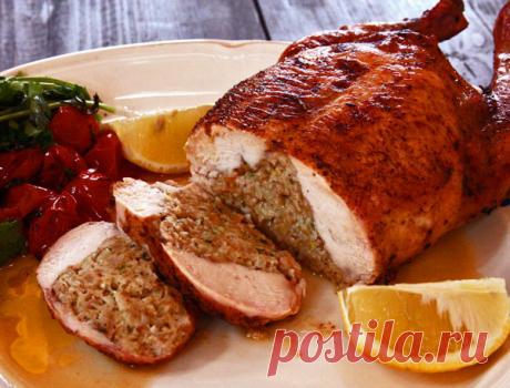 Курочка без костей, фаршированная по-тоскански