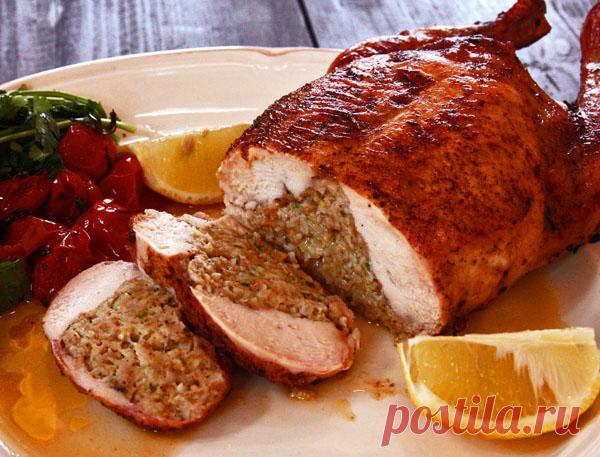 Курочка без костей, фаршированная по-тоскански