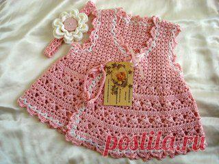 так мило детское платье крючком | сделать ручной работы, вязание крючком, ремесла