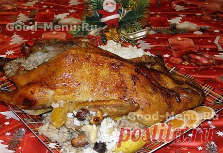 УТКА С ЯБЛОКАМИ, РИСОМ И ПЕЧЕНЬЮ - пошаговый рецепт с фото