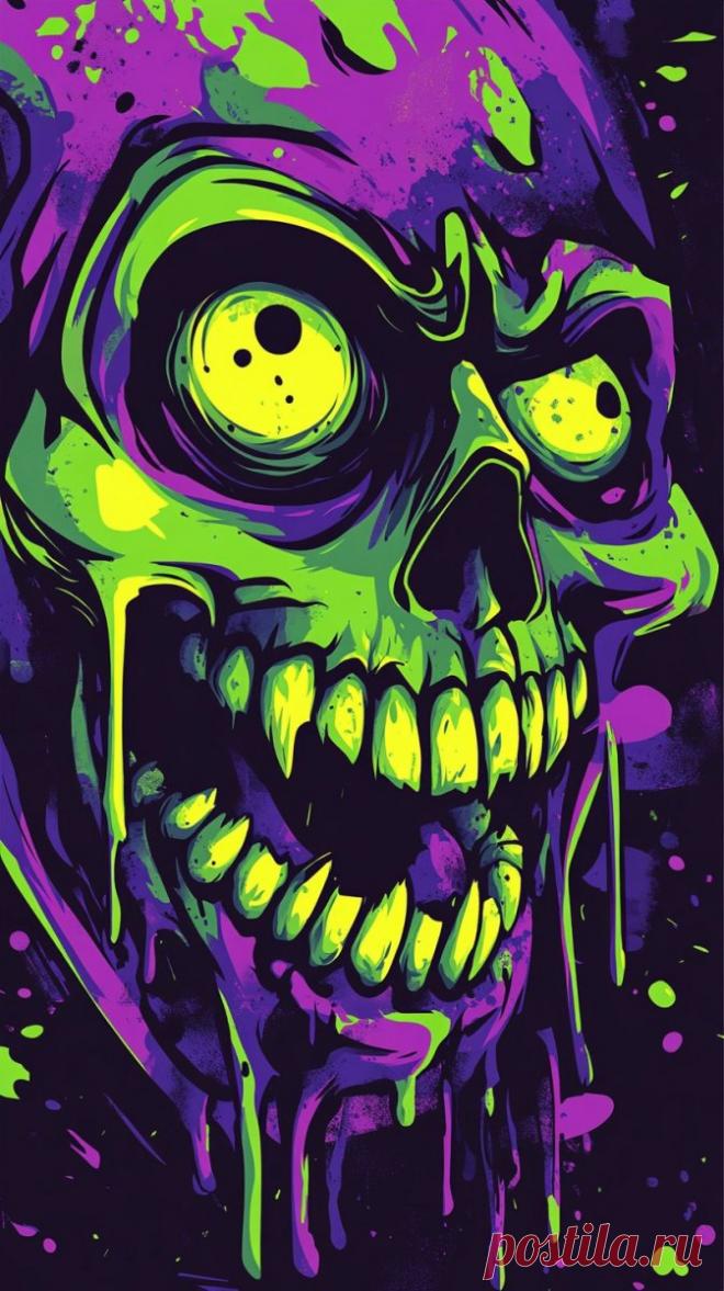 Неоновый кошмар: цифровое искусство в стиле граффити и портретной фотографии. Нейросеть Midjourney - Midjourney примеры промтов - Форум ИИ о нейросетях - Yes Ai