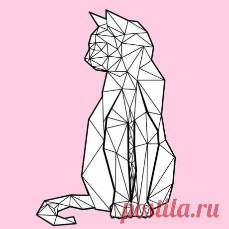 «эскиз геометрического тату кошки» — карточка пользователя nasinnik.elena в Яндекс.Коллекциях