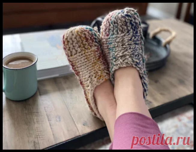 Толстые смешные тапочки с Etsy 2 спицами. Популярная модель у европокупателей! Описываю, как связать своими руками.