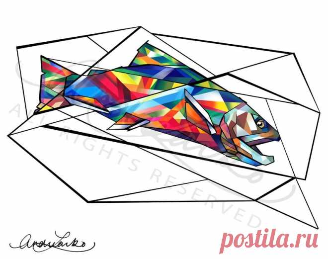 Impresión del arte fractal fontinalis 8.5 x 11 | Etsy